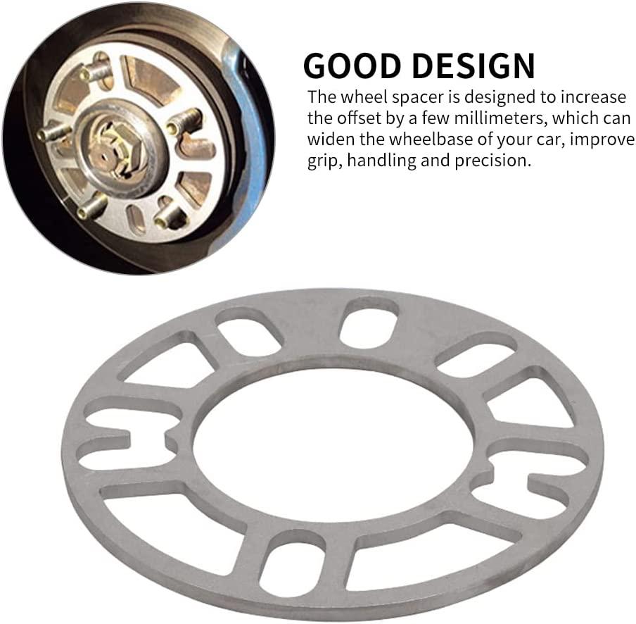Một bộ 4 miếng đệm bánh xe hợp kim nhôm 5 mm Bộ chuyển đổi và theo dõi chung cho 4 hoặc 5 đinh tán gắn bánh xe, miếng đệm bánh xe