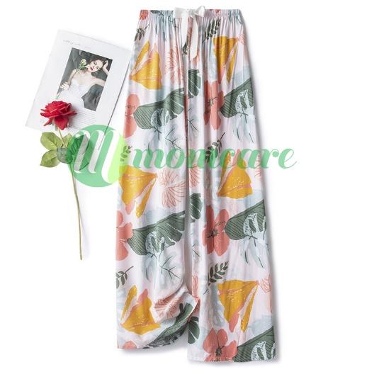 Quần lanh lụa ĐÙI CỘC ống rộng mềm mát, rộng rãi, thoáng mát, hoạ tiết trang nhã mặc nhà mùa hè