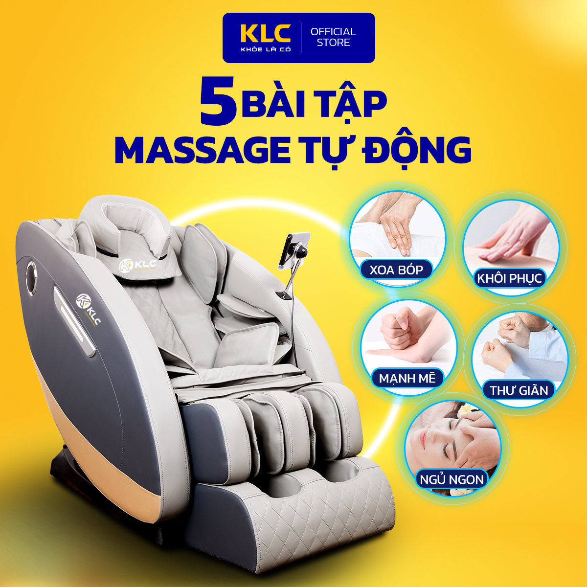 Ghế massage toàn thân KLC KY368 New, Công nghệ hồng ngoại kết hợp con lăn 3D, hệ thống cảm biến quang học