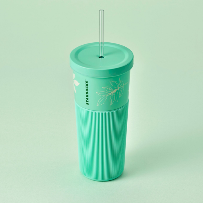 Ly Starbucks Cold Cup 24Oz SS SILCON SLV N_GRNS LT