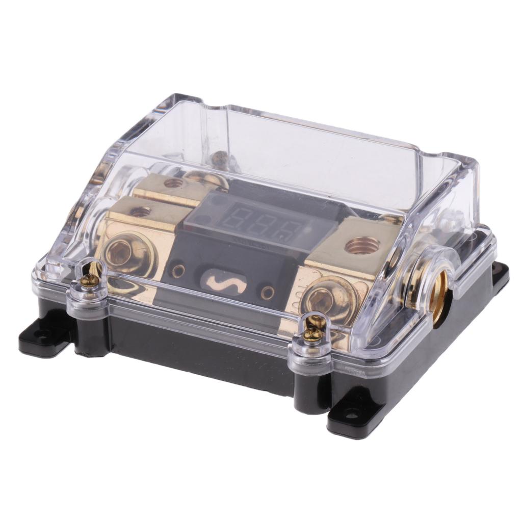 100A 3-Way Audio Stereo Fuse Holder Ground Cable Splitter Distribution Block Replacement