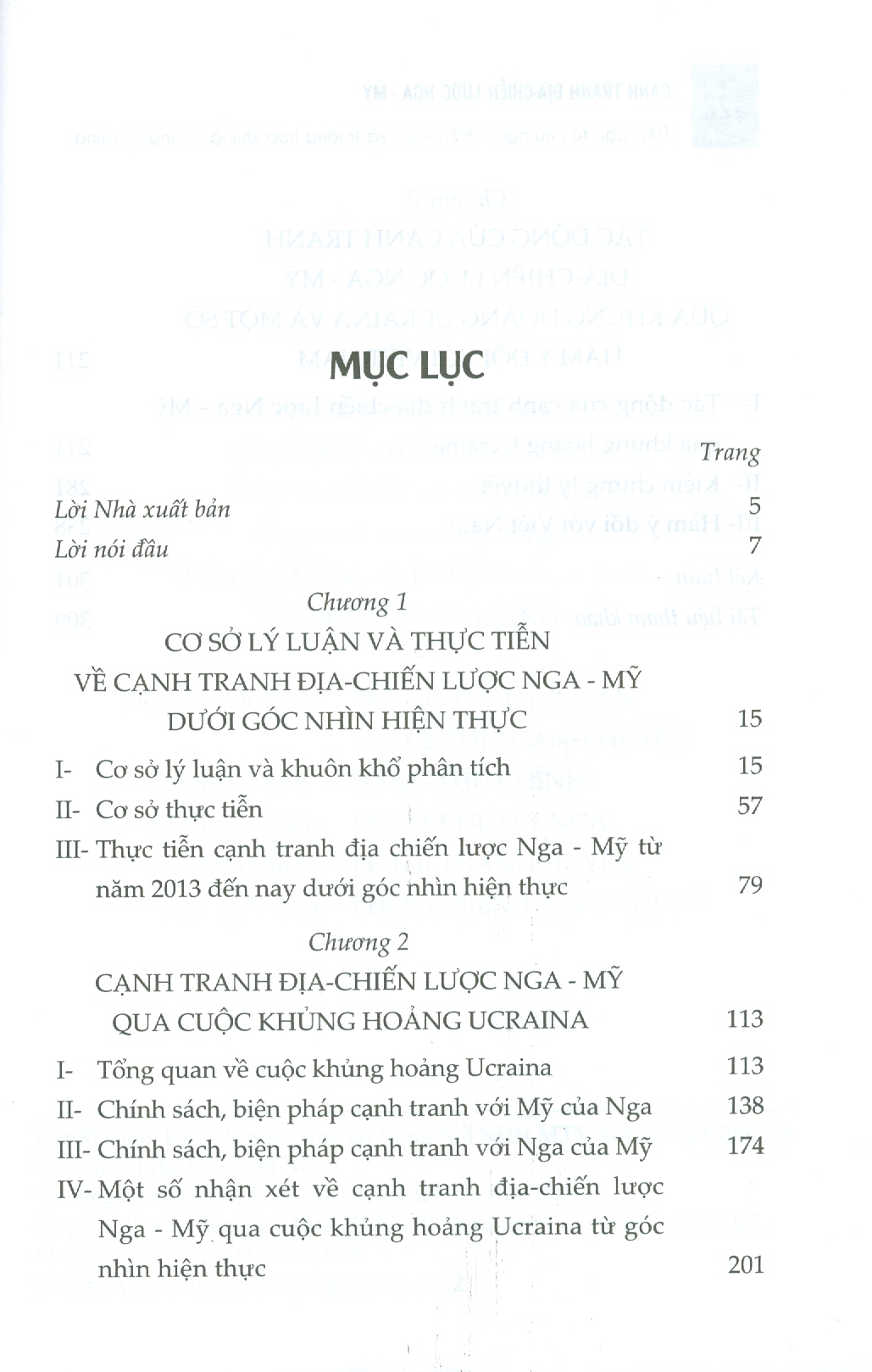 CẠNH TRANH ĐỊA - CHIẾN LƯỢC NGA - MỸ: Tiếp Cận Từ Chủ Nghĩa Hiện Thực Và Trường Hợp Khủng Hoảng UCRAINA