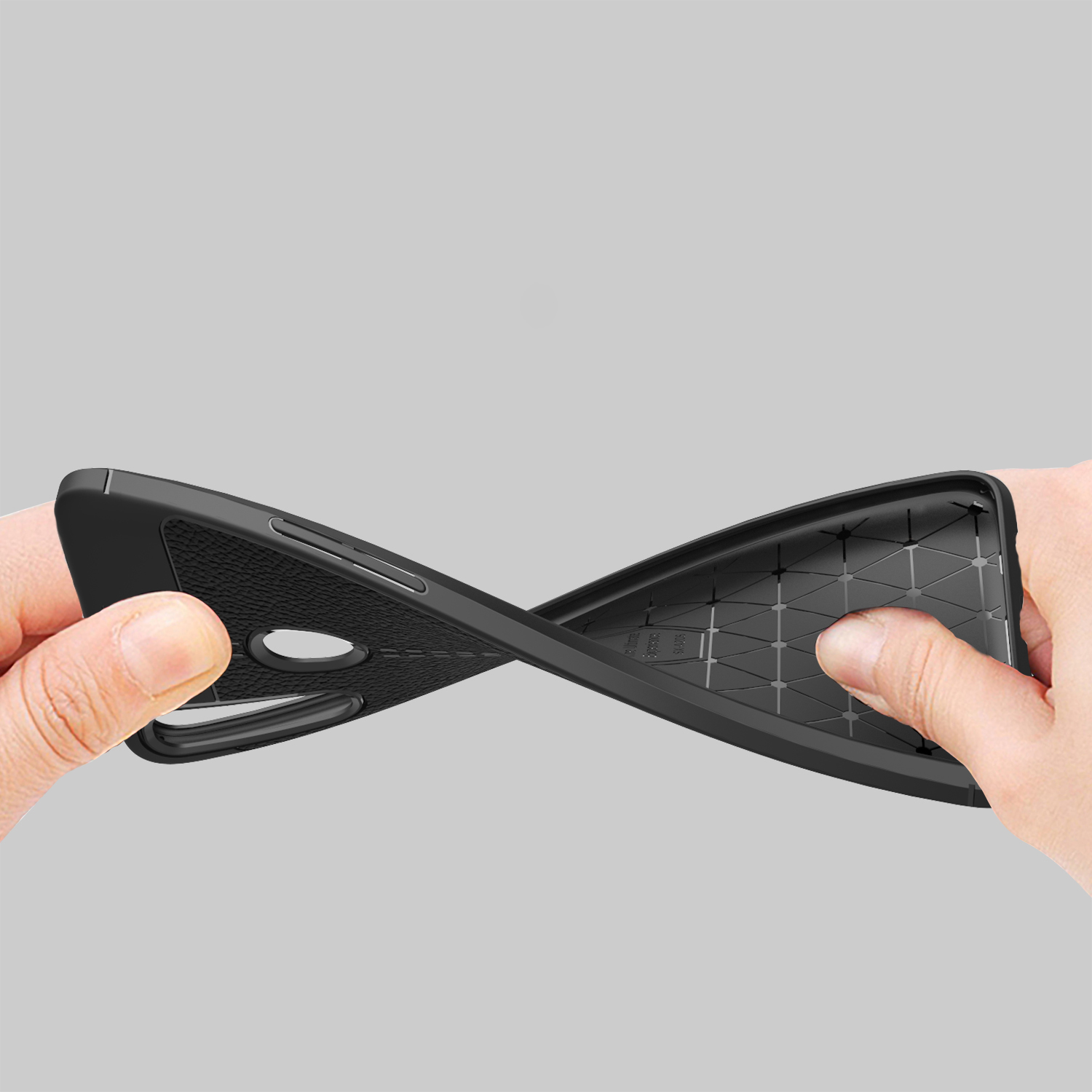 Ốp lưng Auto Focus silicon giả da, chống sốc cho Samsung Galaxy A20s - Hàng chính hãng