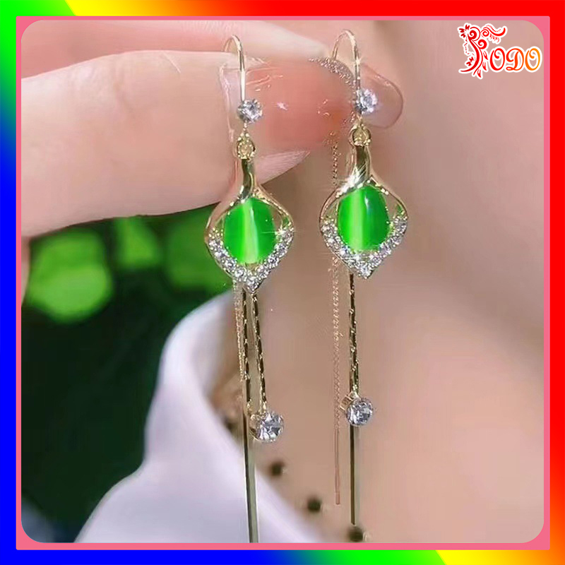 Bông tai kiểu dã ngoại cá tính thời trang đơn giản đi đám cưới xinh xắn S925 đi học QU228 -