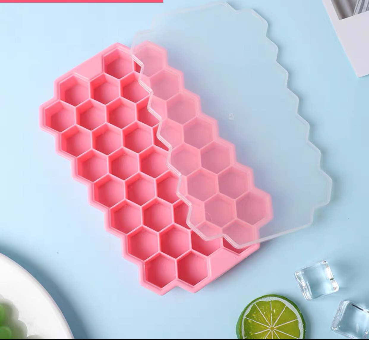 Khay đá silicone cao cấp hình tổ ong dễ dàng tách khuôn