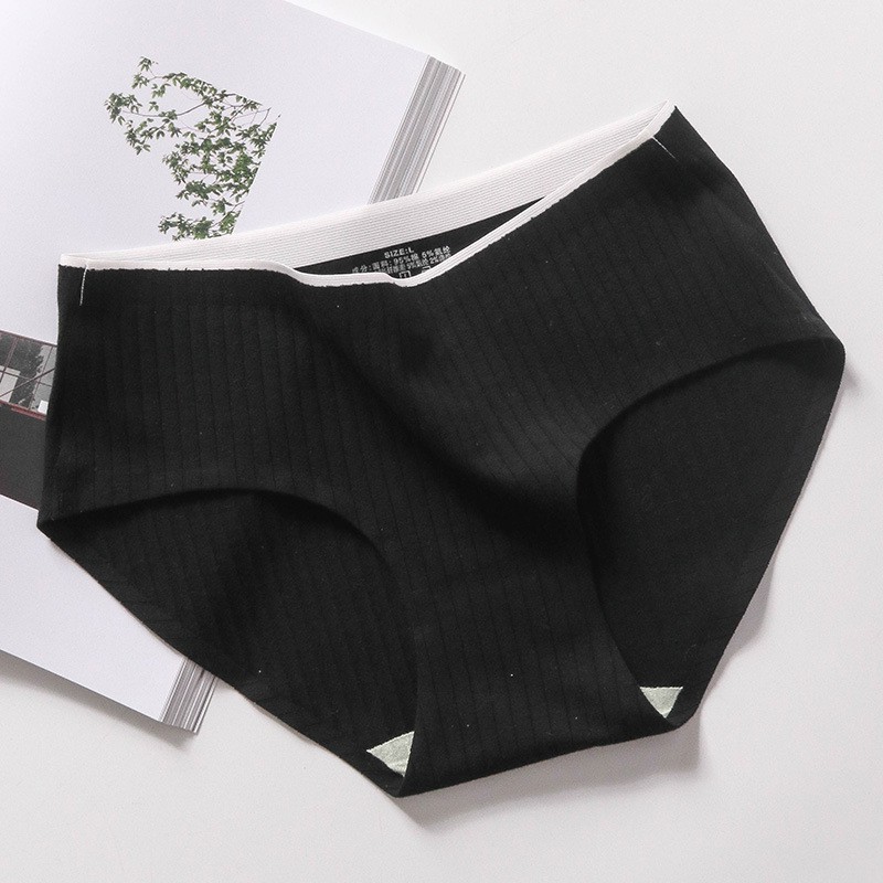 Combo 5 Quần Lót Nữ cotton gân cạp ép không đường may kháng khuẩn thấm hút mồ hôi