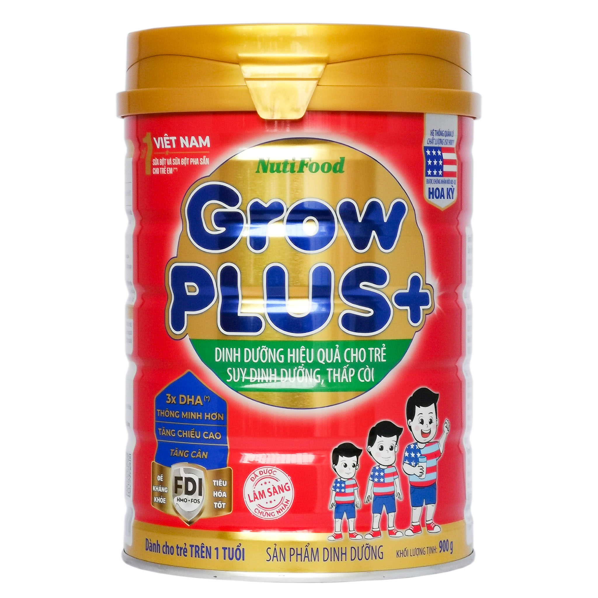 Sữa Bột Nutifood Grow Plus+ Đỏ (900g)