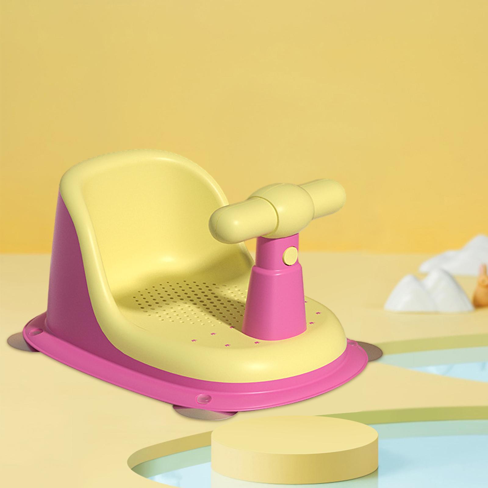 Baby Bath Seat Baby Bathtub Seat for Bathing Yellow Pink