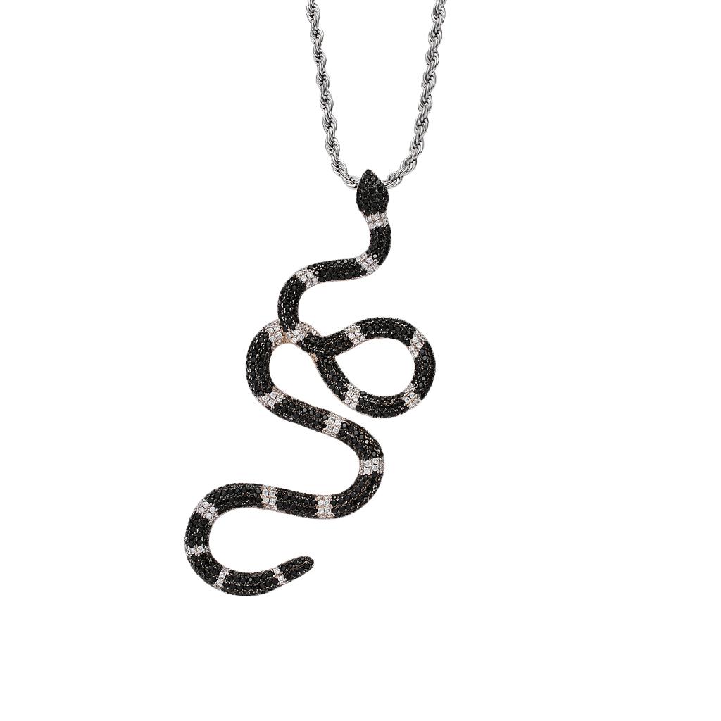 Vintage Style Snake Pendant Necklace 23.6 Inch