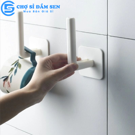 Móc Nhựa Treo Đồ Hình Chữ L Treo Đồ Treo Quần Áo Đa Năng Dán Tường G415-MDTchuL