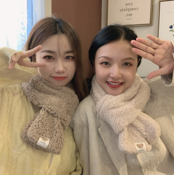 Khăn quàng cổ lông mềm Hàn Quốc xinh cho nữ giữ ấm mùa đông đi chơi chụp ảnh đẹp rẻ