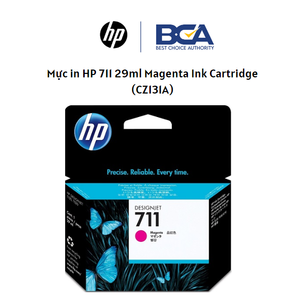 Mực In HP DesignJet 711 Magenta Ink Cartridge (CZ131A) 29ml - Hàng Chính Hãng