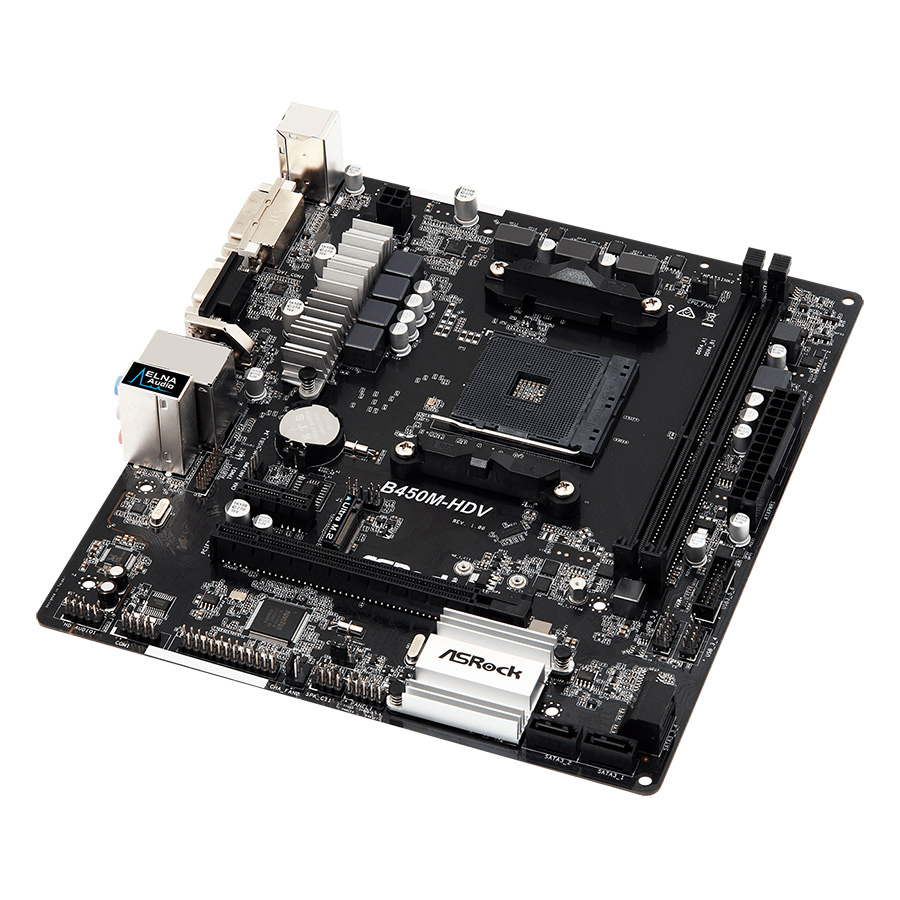 Bo Mạch Chủ Mainboard ASRock B450M HDV Socket AM4 - Hàng Chính Hãng