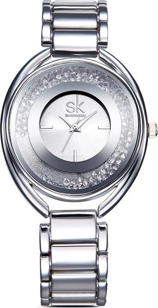 Đồng hồ nữ chính hãng Shengke Korea K0016L-Bạc