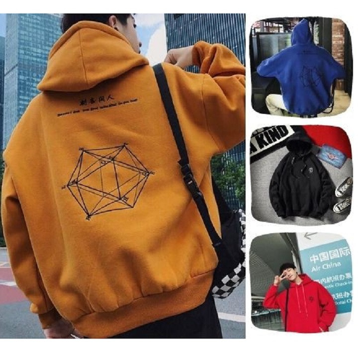 Áo Hoodie Chống nắng cho nam và nữ Có Mũ, Form Rộng unisex 4 Màu ulzzang, Áo Hoodie unisex lục giác