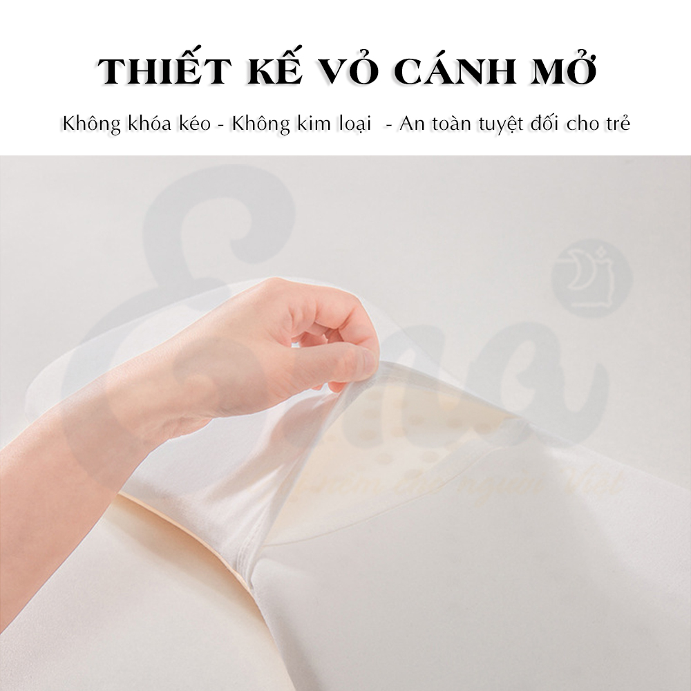 Gối cao su non trẻ em thiết kế công thái học cho bé từ 1-6 tuổi - Hàng cao cấp với ruột gối đục lỗ thoáng khí