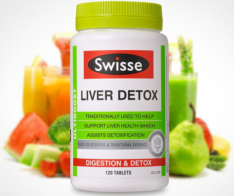 Thực Phẩm Chức Năng  Viên Uống Bổ Gan, Thải Độc Gan Swisse Liver Detox Úc (120 Viên)