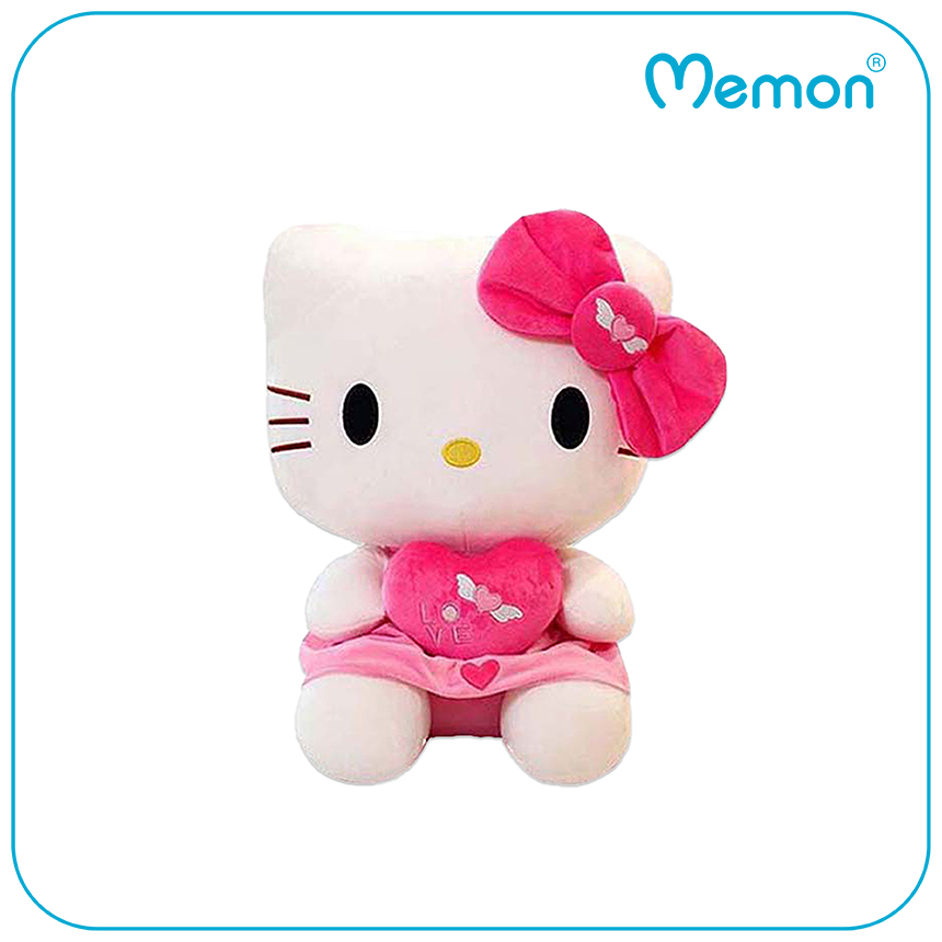 Gấu Bông Mèo Kitty Thiên Thần Cao Cấp Memon, Mèo Kitty Bông Cho Bé Gái