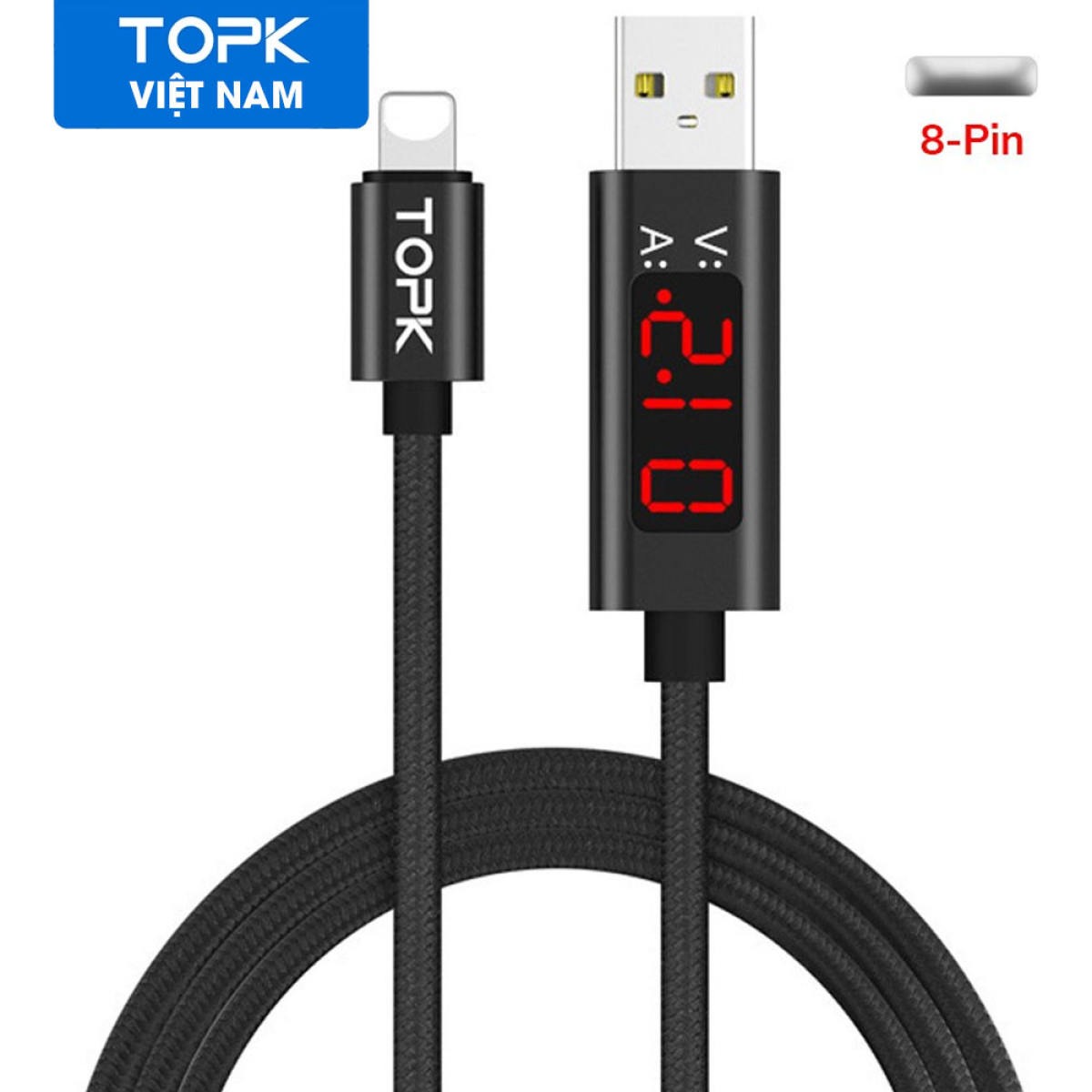 [BẢO HÀNH 12 THÁNG]- Cáp sạc TOPK AC27 USB - Lightning sạc nhanh 3A dùng cho Samsung Xiaomi Huawei giá tốt - INTL - Phân phối chính hãng bởi TOPK VIỆT NAM