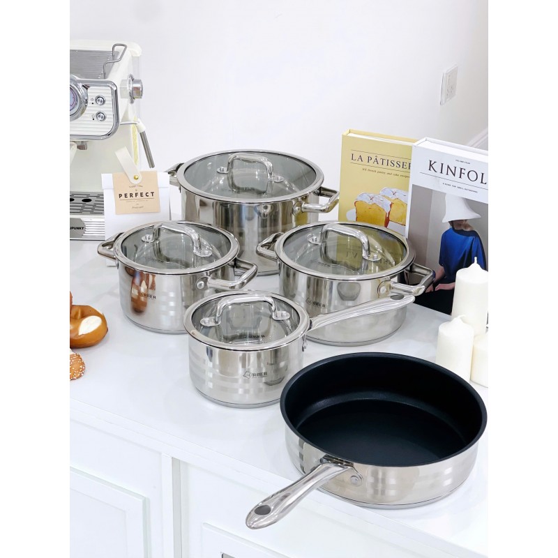 Bộ nồi inox ARBER AN-05Promax Hàng chính hãng