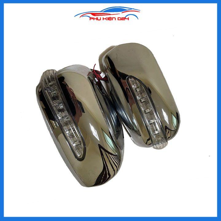 Ốp gương chiếu hậu Altis 2001-2002-2003-2004-2005-2006-2007 tích hợp Led xi nhan mạ crom bảo vệ chống trầy xe