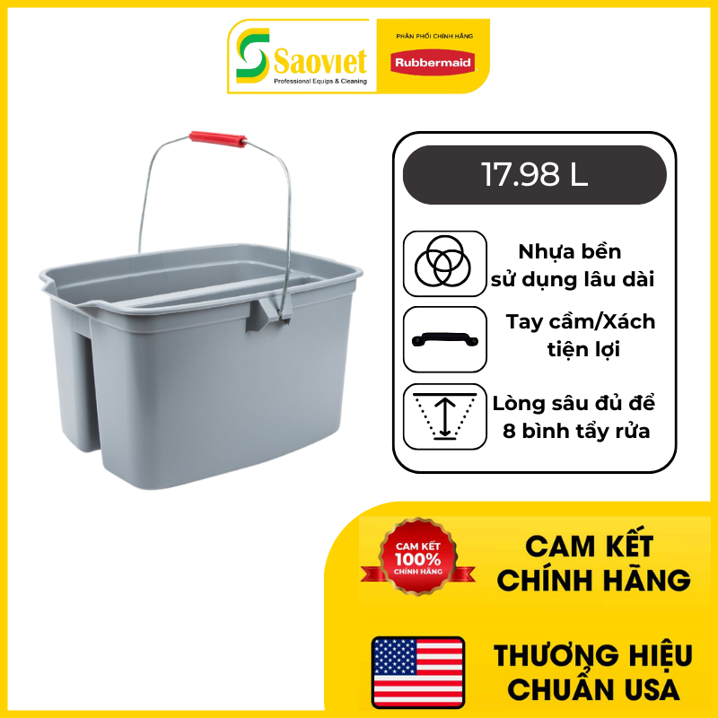 Thùng Nhựa Đựng Đồ 2 Ngăn Rubbermaid - SKU: FG262888GRAY | SAOVIETCO
