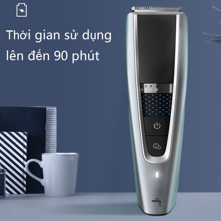 Tông đơ cắt tóc Philips điện không dây trẻ em và người lớn HC5690/15 - Hàng nhập khẩu