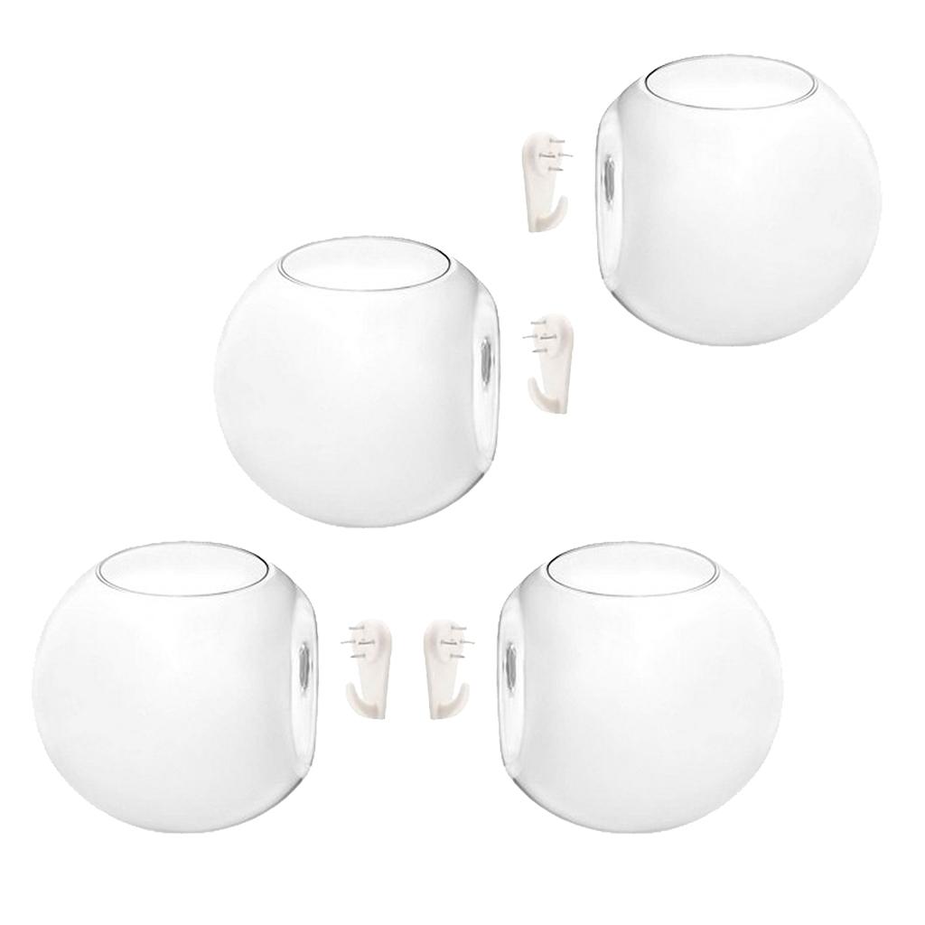 4X Tường Treo Dụng Cụ Bào Kính Thủy Canh Bình Vật Có Nồi Terrarium Bóng 10 Cm
