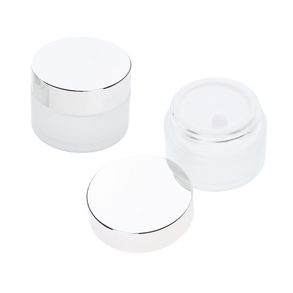 Empty Cream Jars Refillable Cosmetic Sample Bottles Glass Containers 5g