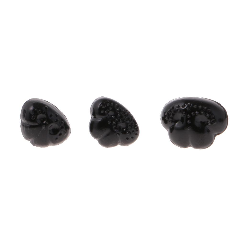100 pcs 10 x 13mm Plastic Safety Nose + 100pcs 9 x 12mm Black Safety Nose