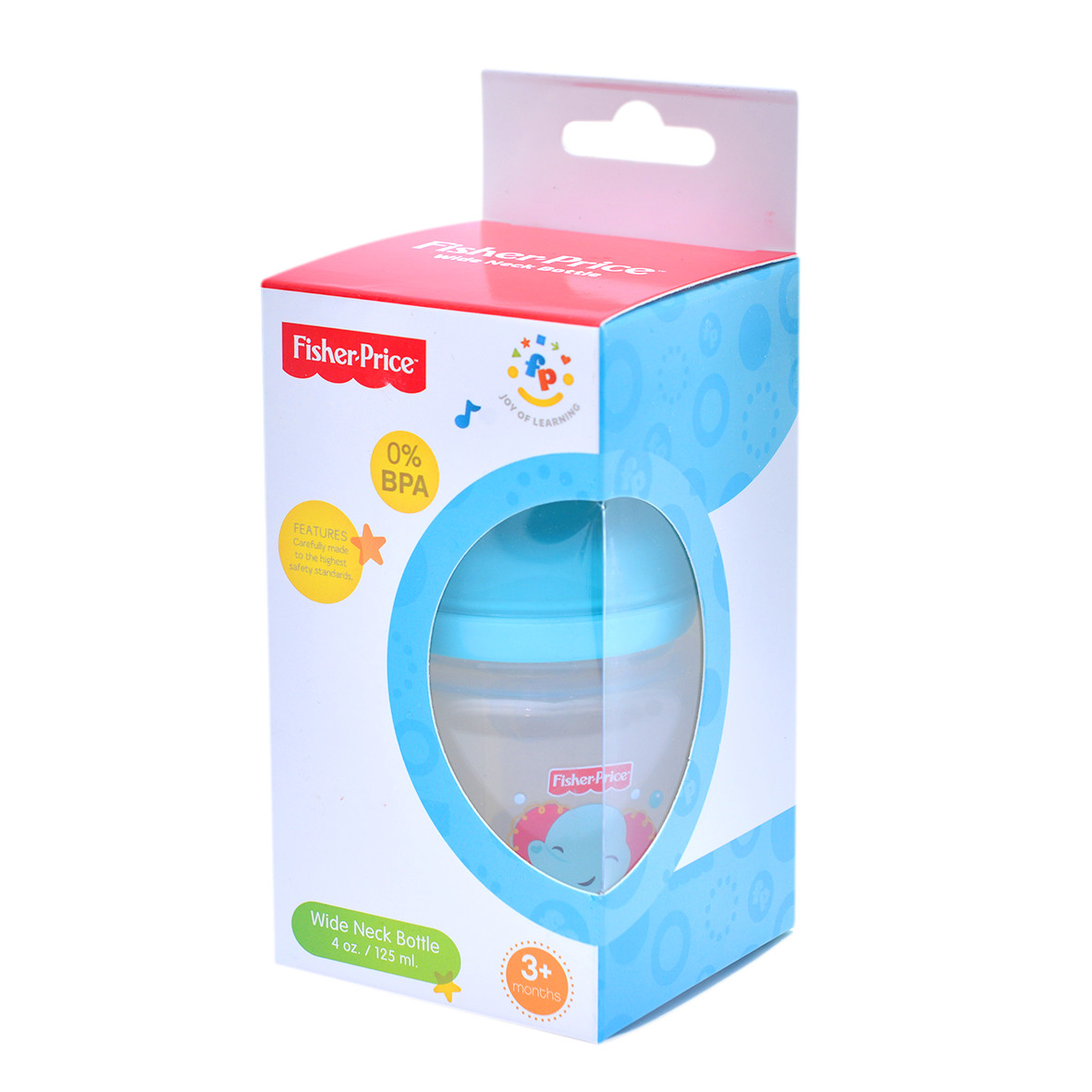 Bình sữa núm silicone cổ rộng Fisher Price 125ml FP06