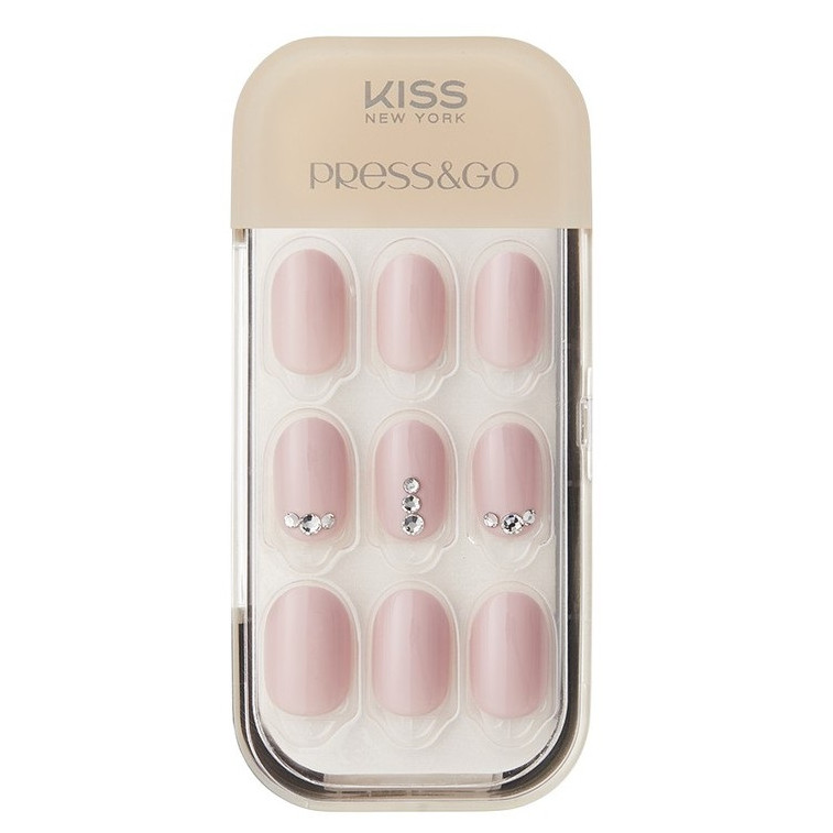 Bộ 30 Móng Tay Gel Tự Dán Press &amp; Go Kiss New York Nail Box - Simply Pink (KPN11K)