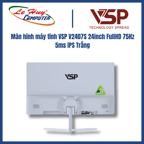 Màn hình LCD 24 INCH VSP V2407S FullHD 75Hz 5ms IPS (Đen/Trắng) Hàng Chính Hãng