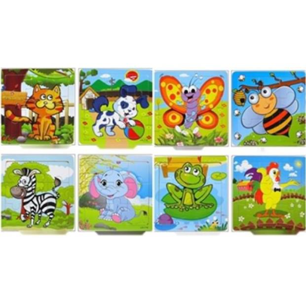 COMBO 10 tranh ghép hình thông minh 9 mảnh cho bé trai, bé gái