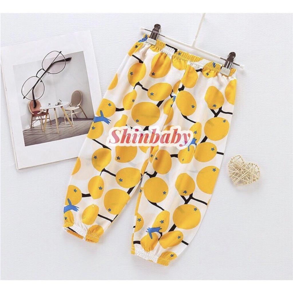 Set 10 quần dài bom vải cotton mềm mát chống muỗi nằm điều hòa mặc hè thu dành cho bé