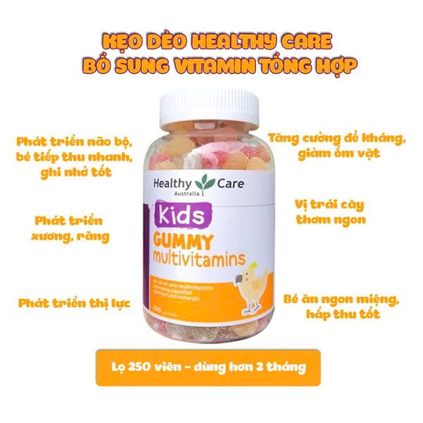 Healthy Care Gummy Multivitamin - Kẹo Dẻo Bổ Sung Vitamin Cho Bé