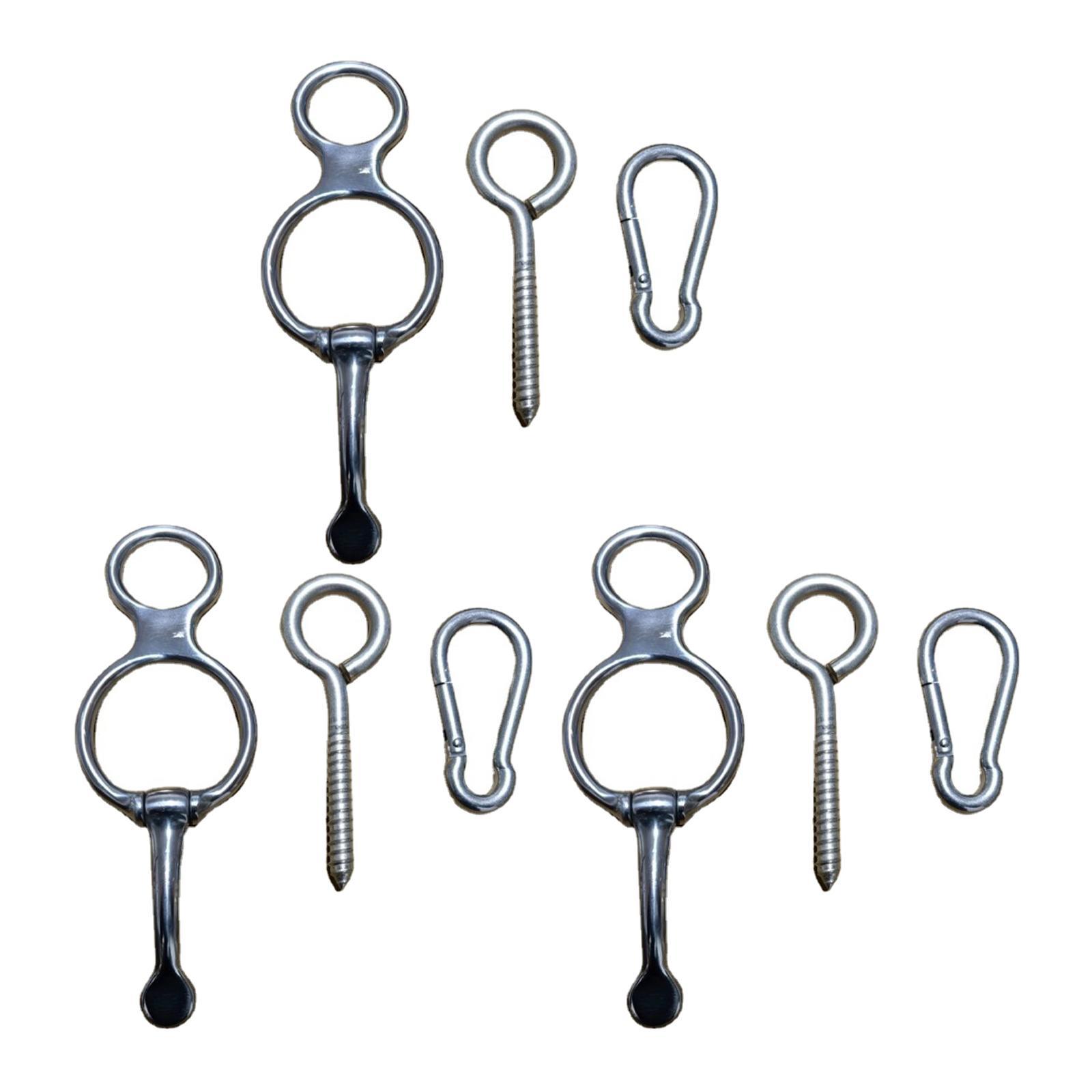 3Sets Horse Tie Rings Horse Tack Supplies Snap Buckle Safety Horse Accessory