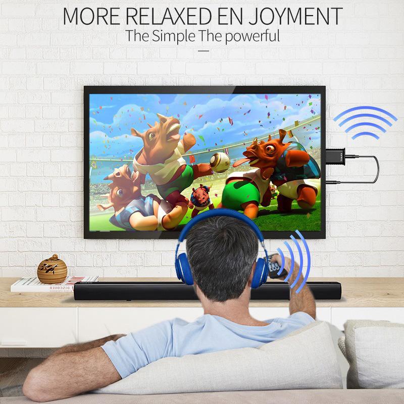 Tai Nghe Bluetooth Với Thiết Bị Thu Phát Không Dây Tai Nghe HiFi Stereo Tai Nghe Nhạc Truyền Hình Tai Nghe Cho Máy Tính Máy Tính Chơi Game
