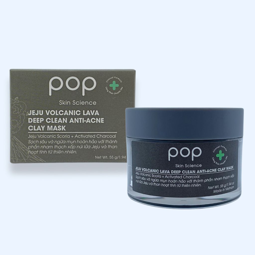 Mặt Nạ Đất Sét Tro Núi Lửa JeJu Ngừa Mụn Sạch Sâu POP