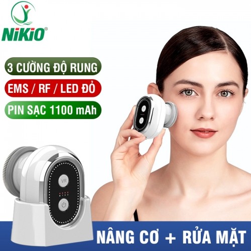 Máy Massage Mặt, Nâng Cơ Điện Di Tinh Chất Làm Trẻ Hóa Da Kết Hợp Rửa Mặt Nikio NK-121