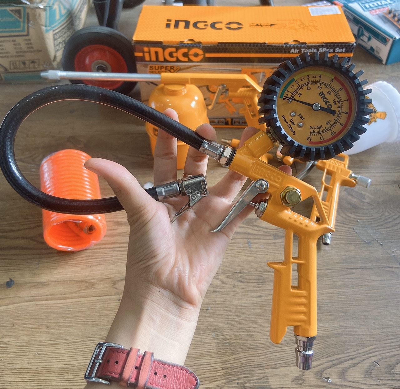 Bộ 5 công cụ dùng khí ingco AKT0053-3