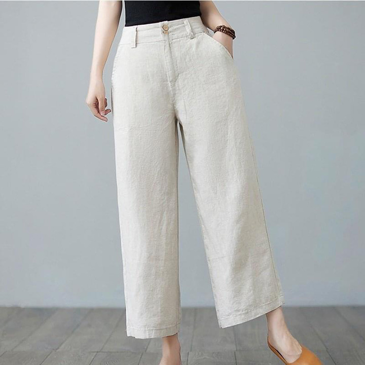 Quần tây ống rộng nữ Linen tưng Prumium Basic trẻ trung, không kén dáng mặc ArcticHunter