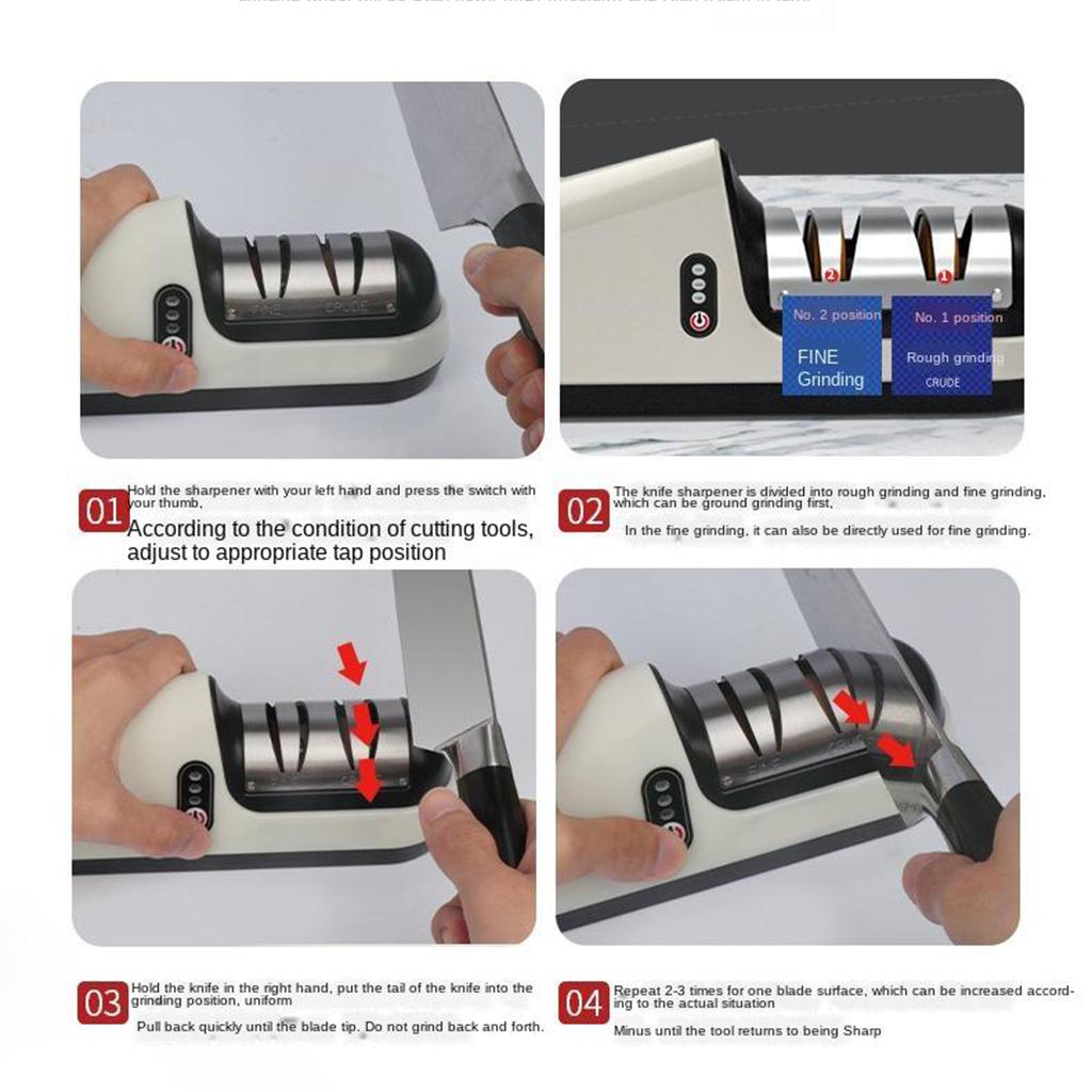 Professional Electric Knife Scissor Sharpener Grinder Polish Blades Cutter