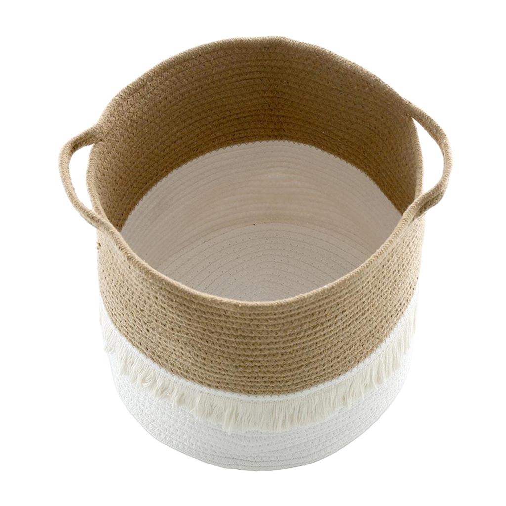 Cotton Rope Basket  100% Natural Cotton! Rope Basket, Woven Storage Basket, Blanket Basket Living Room, Toy Basket, Pillow Basket