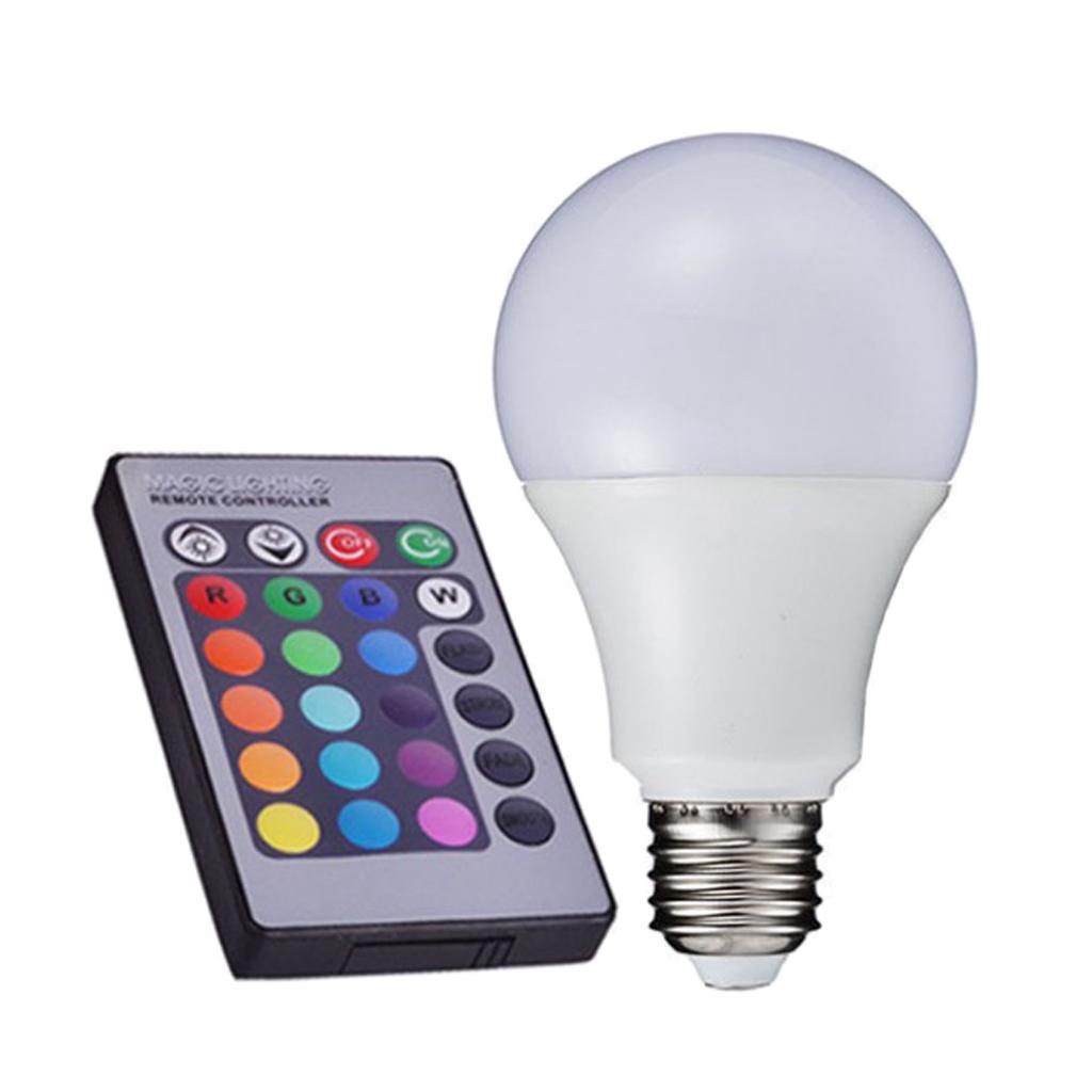 5W E27 Colors Changing RGB LED Light Bulb with IR Remote Control Home Party Decor #1