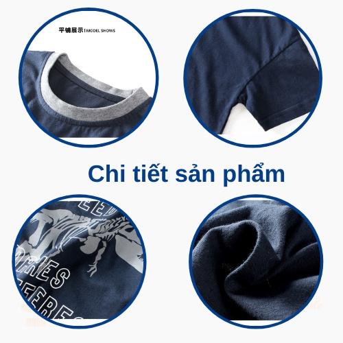 Áo thun bé trai khủng long size đại hãng AKL, áo phông trẻ em 5 đến 14 tuổi nặng 25kg đến 45kg phong cách Hàn Quốc