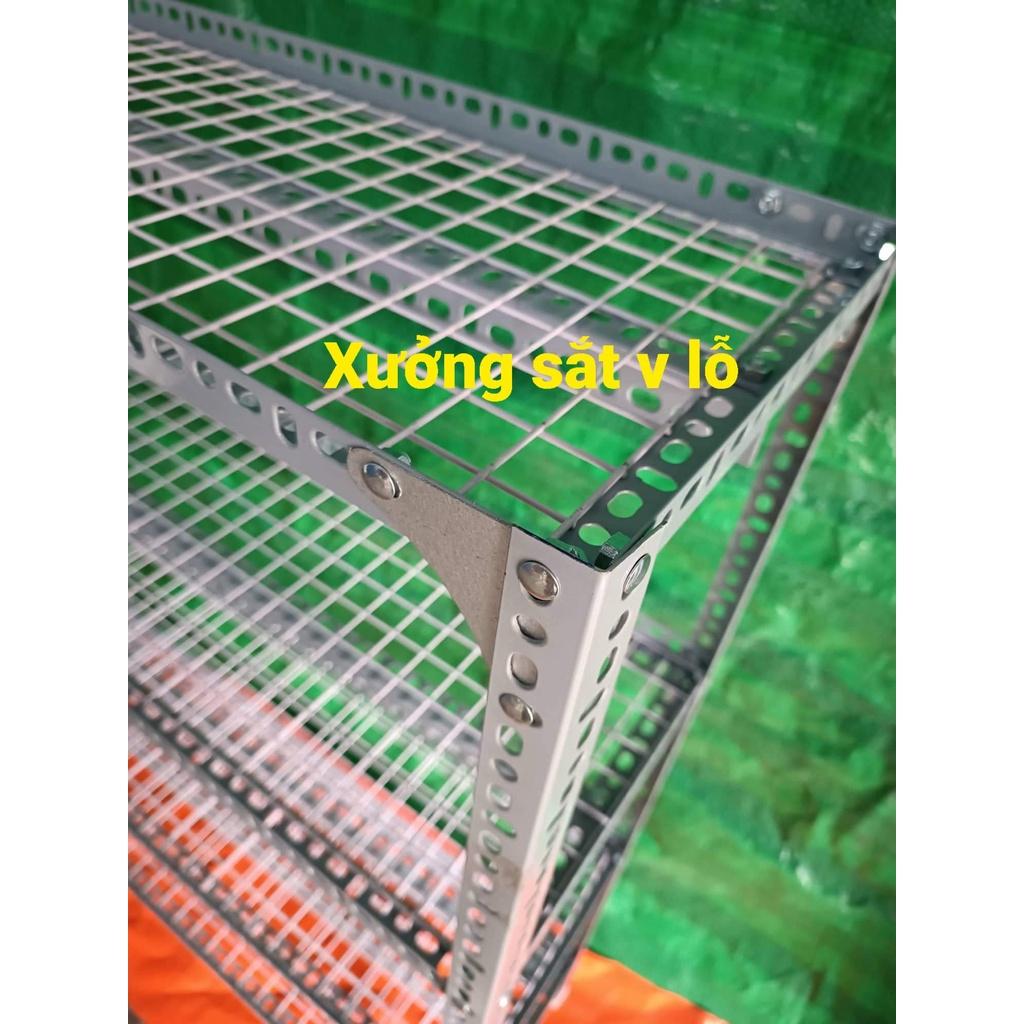 Kệ sắt v lỗ Rộng 20cm x Dài 1m 2,3,4 TẦNG