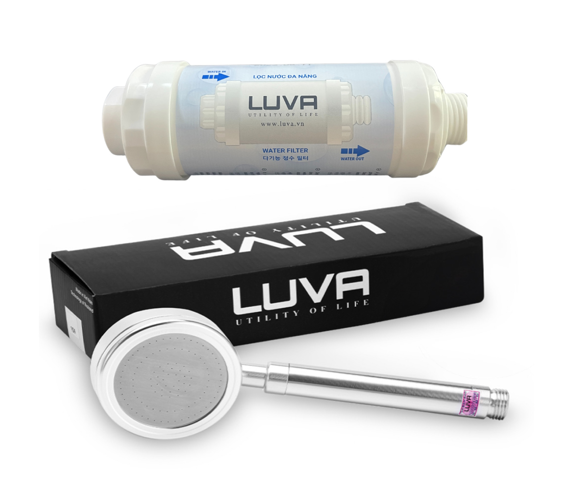 Combo vòi sen LUVA kèm lọc nước đa năng LUVA GK1