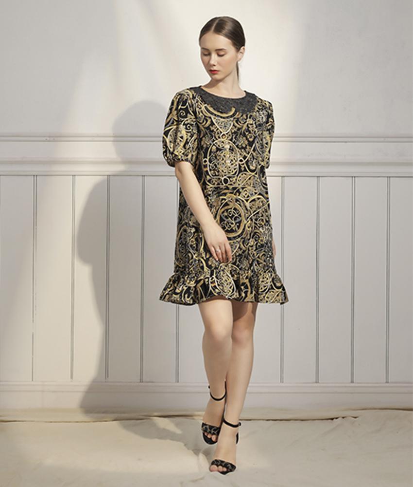 Đầm suông nữ Callia Judy cổ tròn đuôi cá