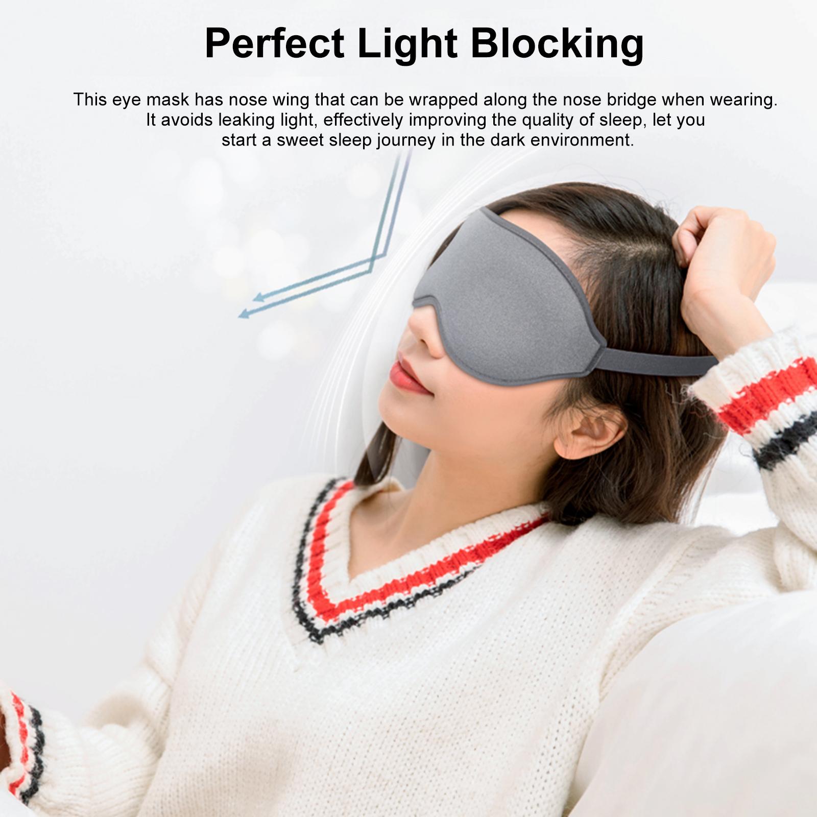 3D Sleep Mask Sleeping Eye Mask Light Blocking Sleep Masks for Women Men Skin-Friendly Breathable Blindfold Ice Silk Eye Mask